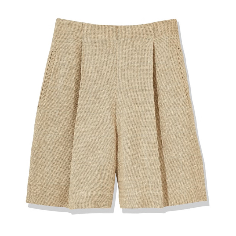 Ralph Lauren Purple Label Tan silk-linen shorts Size 4